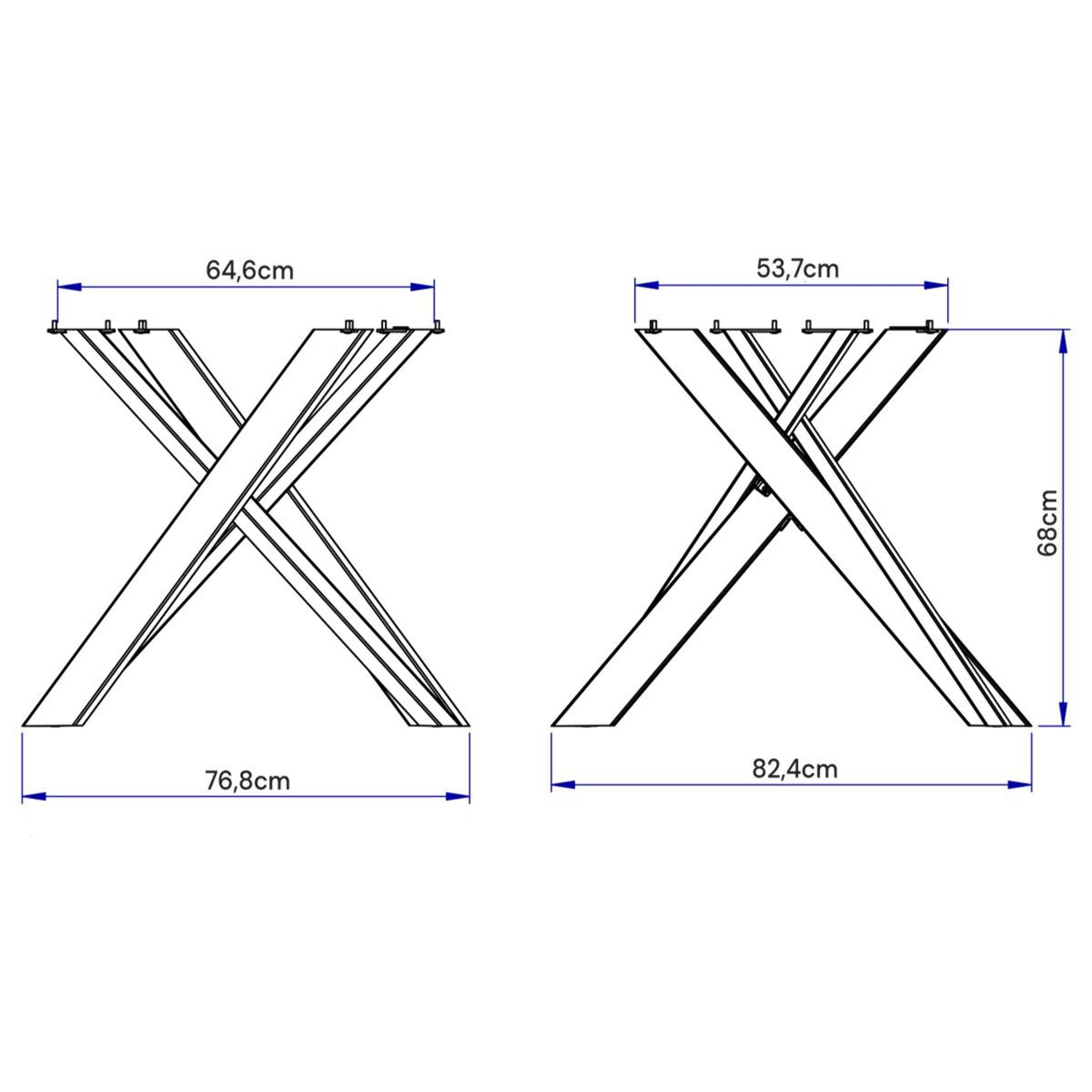 Mesa extensible 90x90/194 cm Clerk Premium tapa Cemento patas Antracita