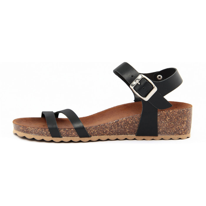 Sandalo flat Donna colore Nero