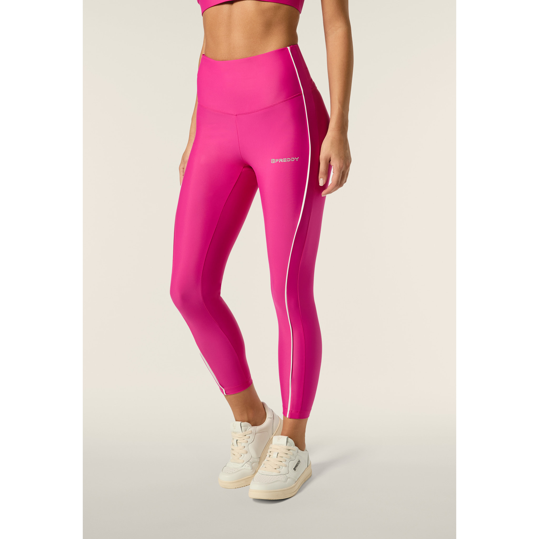 Leggings 7/8 Vita Alta con bordature a contrasto