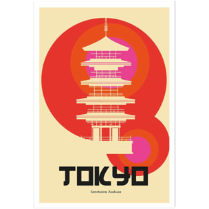 Affiche tokyo temple asakusa Affiche seule