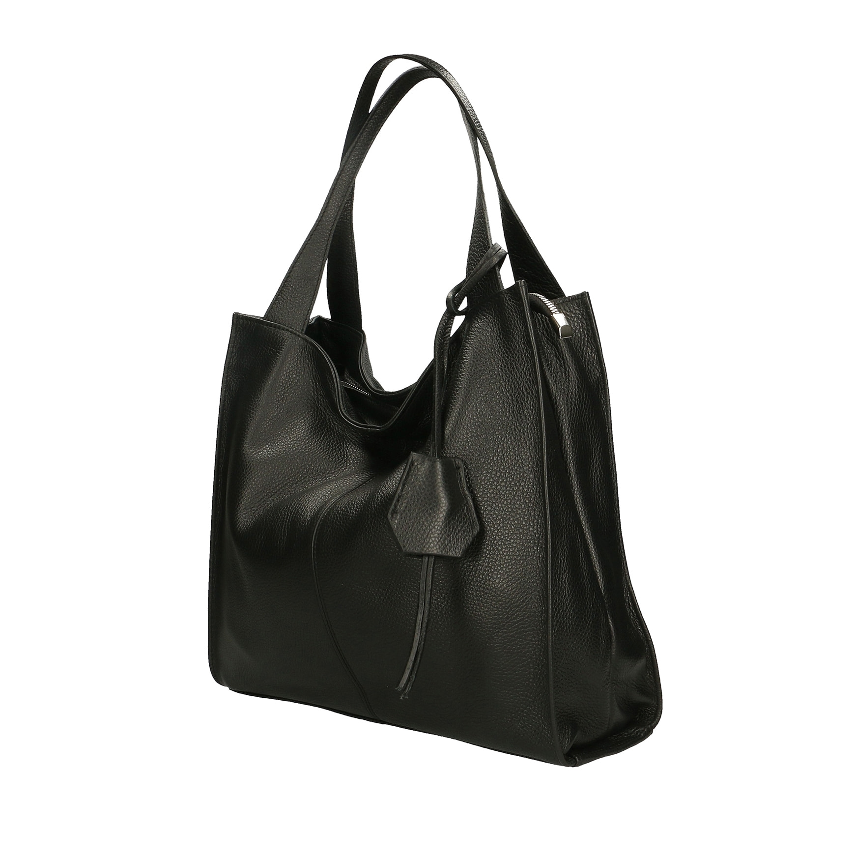 Borsa a spalla da donna In Vera pelle Made in Italy 34x32x11 cm