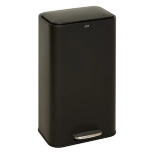 Poubelle rectangulaire à pédale Delta 30L noir
