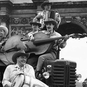 Affiche Photo Orchestre de Cowboys, 1959 Affiche sous cadre bois