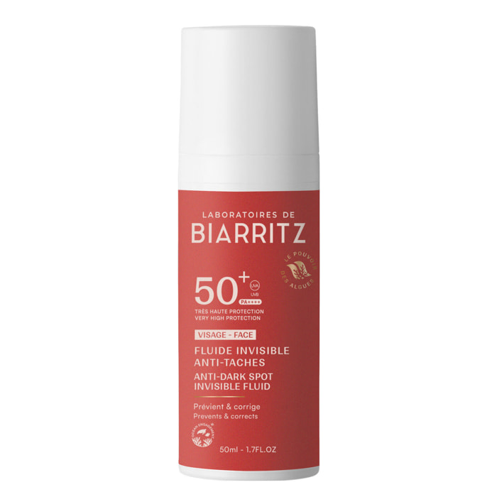 Solaire SPF50+ - Fluide Invisible Anti-Taches Bio Prévient & Corrige 50ml