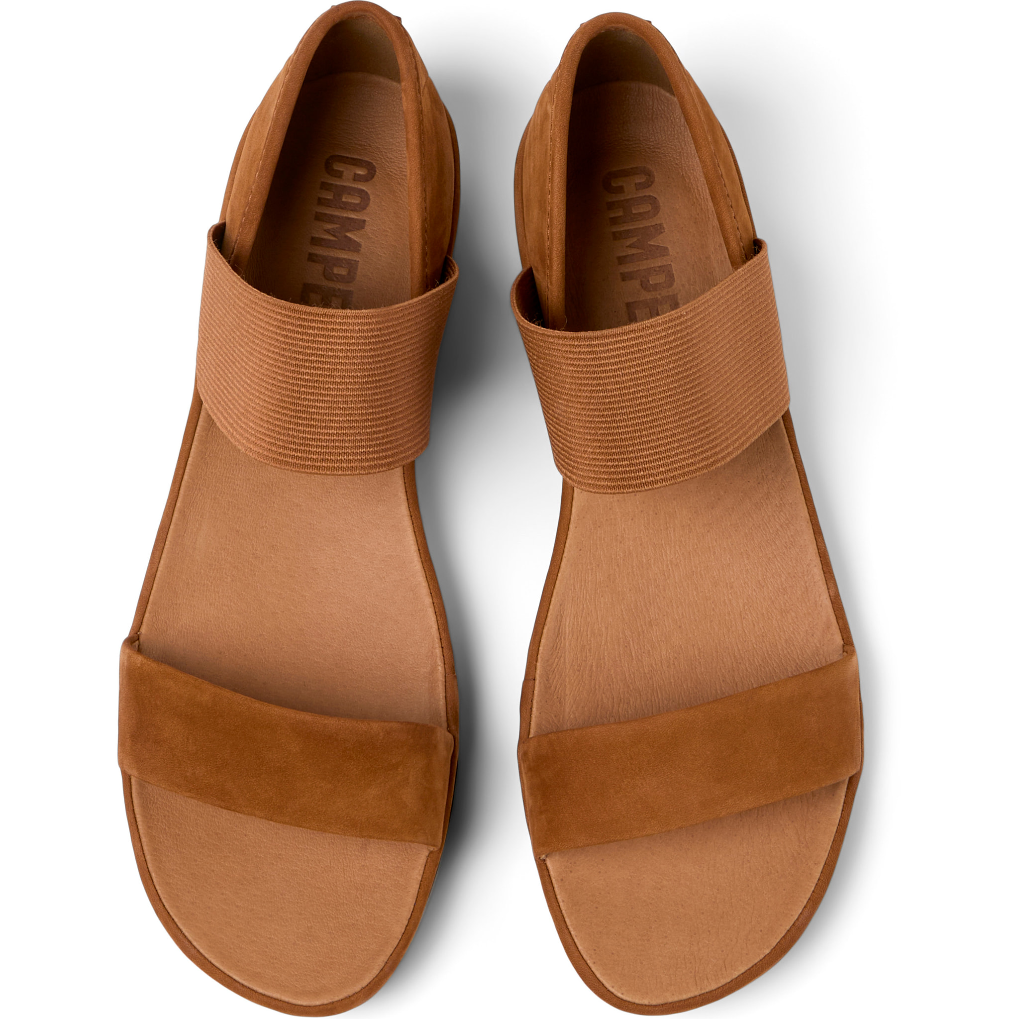 Sandalias - CAMPER Right Nina - Marron - Cuero Nubuck