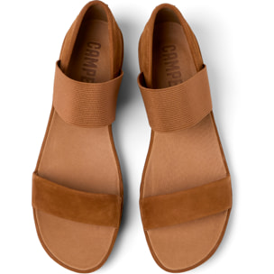 Sandalias - CAMPER Right Nina - Marron - Cuero Nubuck