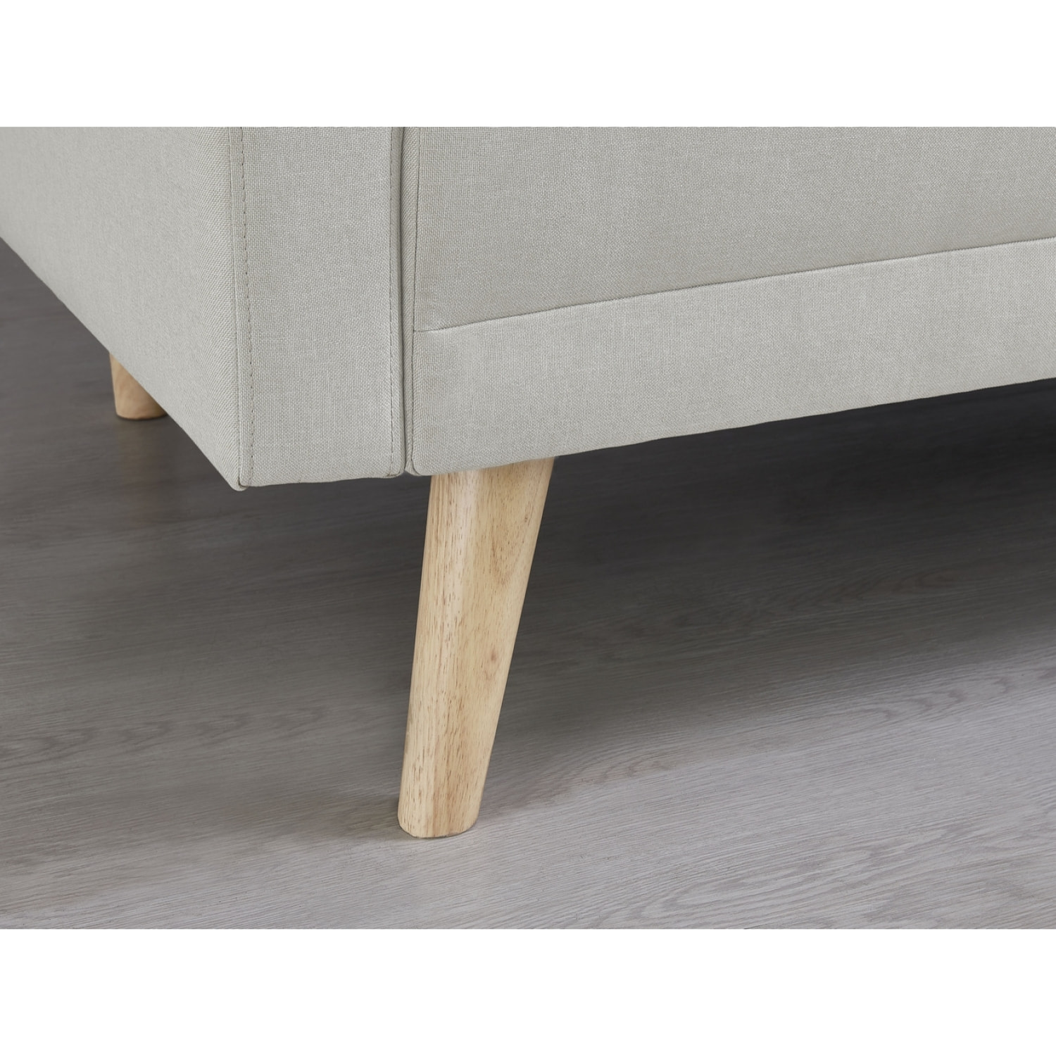 Canapé scandinave convertible 3 places en tissu beige VANSO