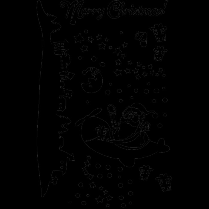 Sticker Ambiance merry christmas - blanc - Autocollants adhésifs noël - décoration fêtes