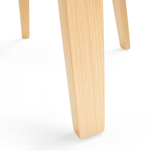 Yorkshire - Poltroncina Sedia in Legno Massello e Leatherette Bianca