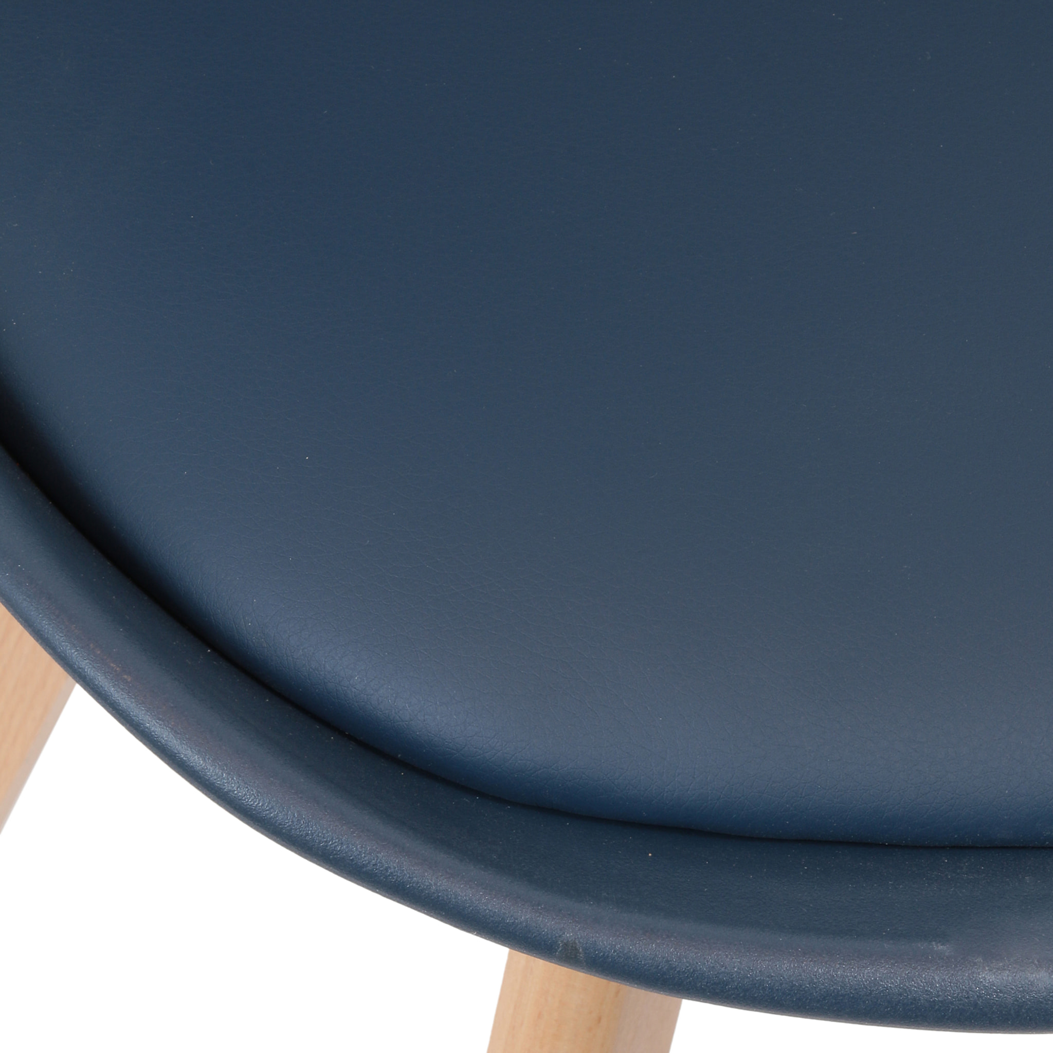 Chaise Scandinave Coque Rembourree Bleu - Lot De 2
