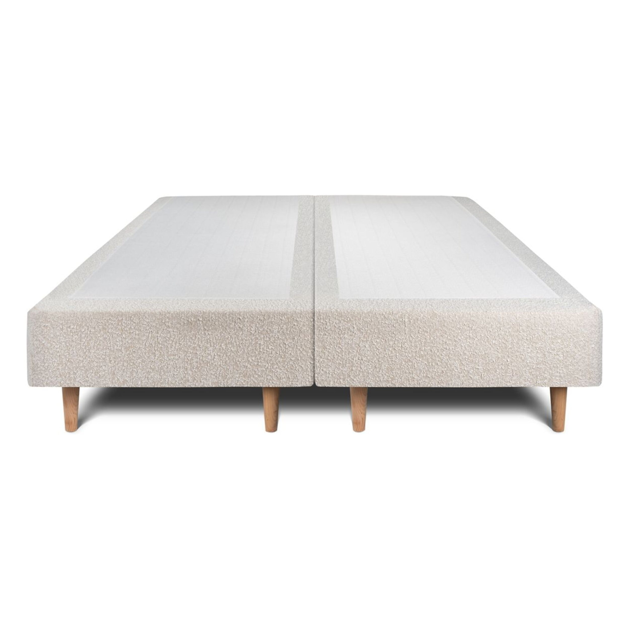 Lit Windsor double Sommier bouclette - pieds bois