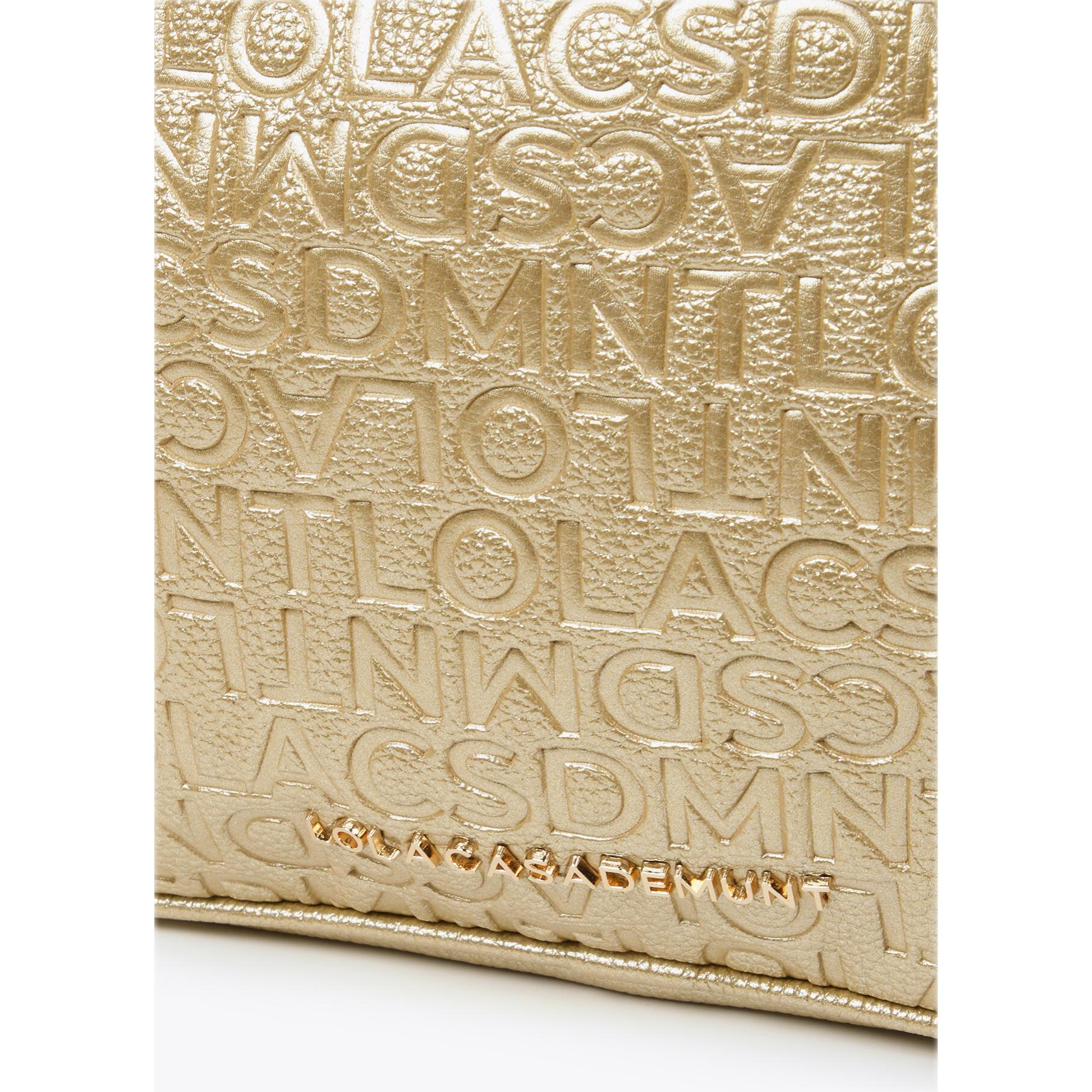 Borsa a tracolla monogrammi metallizzata