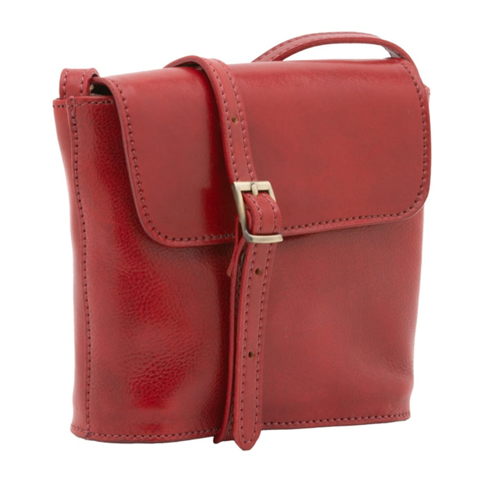 Borsa a tracolla uomo in vera pelle - Modello Castillon - 100% pelle - 16.0 x 17.5 x 7.0 cm