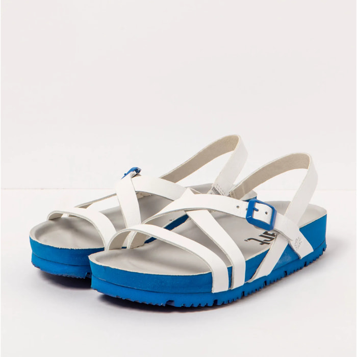Sandalias 1619 NAPPA WHITE-BLUE /BURDEOS color White-blue