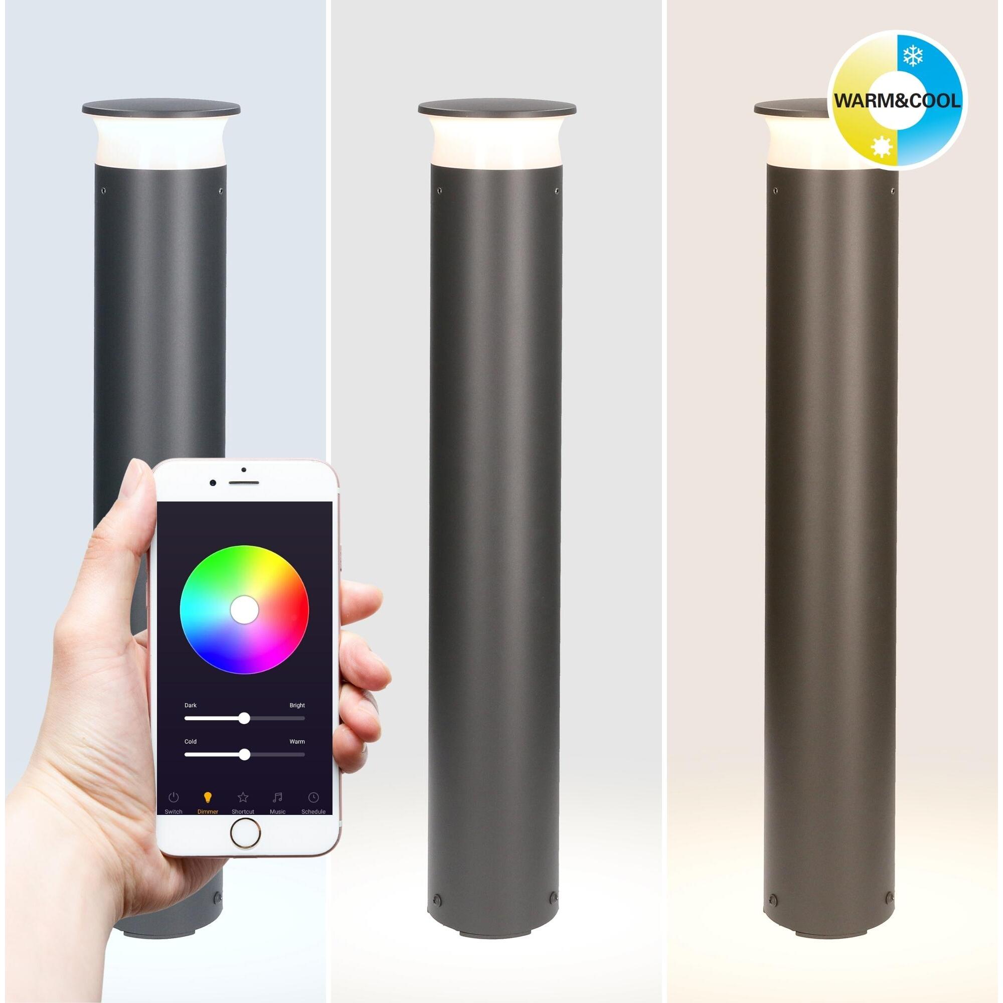 FORLIGHT Baliza Ip65 Zip Led Led Led 3,,Na,,Naw Rgb Gris Urbano