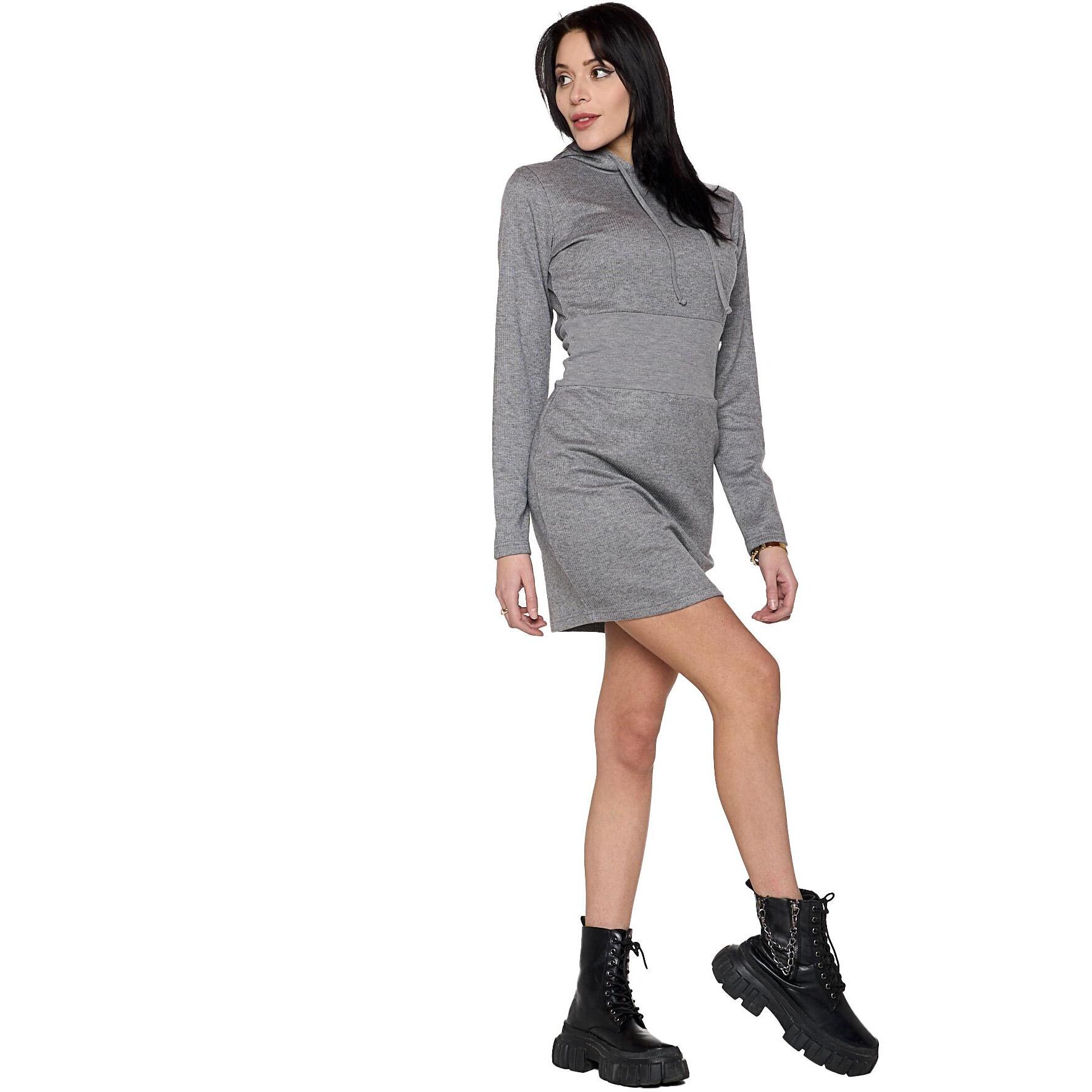 Abito da donna invernale corto a costina "Pearl"