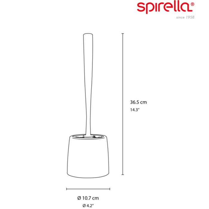 Brosse wc avec support RICK Taupe Spirella