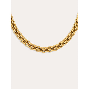 Collana Big Rope in Acciaio Placcato Oro
