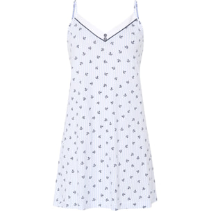 Camisón corto mujer anclas con tirantes ligero