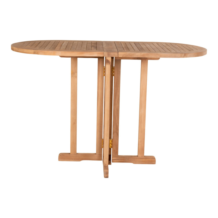 Tavolo da esterno Huelva in teak naturale 120x60x75 cm