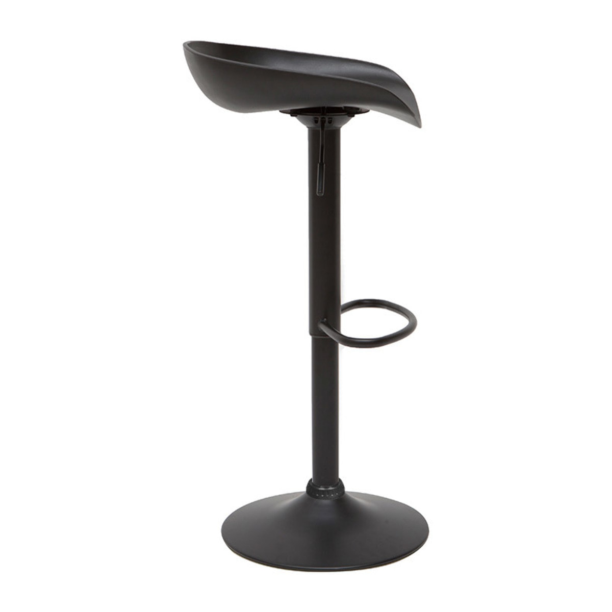 Tabourets de bar réglables design noirs H65 cm (lot de 2) PEBBLE