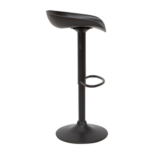 Tabourets de bar réglables design noirs H65 cm (lot de 2) PEBBLE