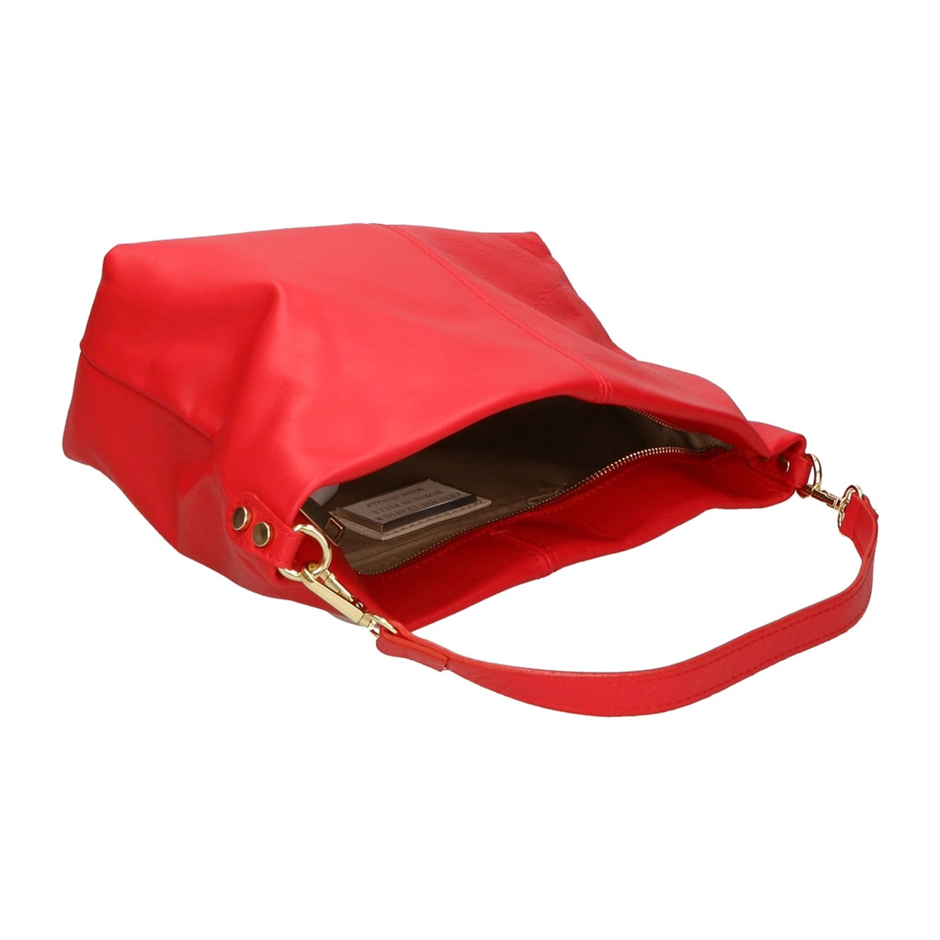 Borsa a spalla da donna - Modello Ginevra - Vera pelle - 29.0 x 20.0 x 9.0 cm