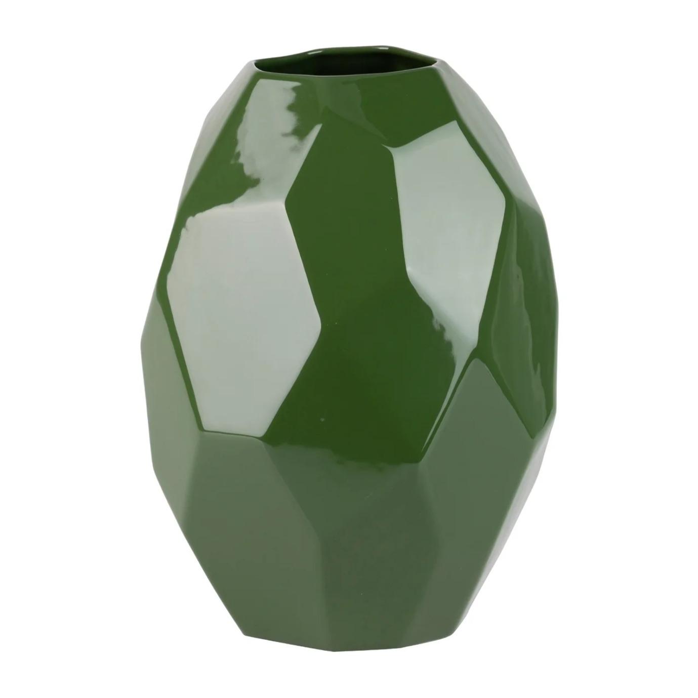 Florero Ceramica Verde 25x25x36 Cm