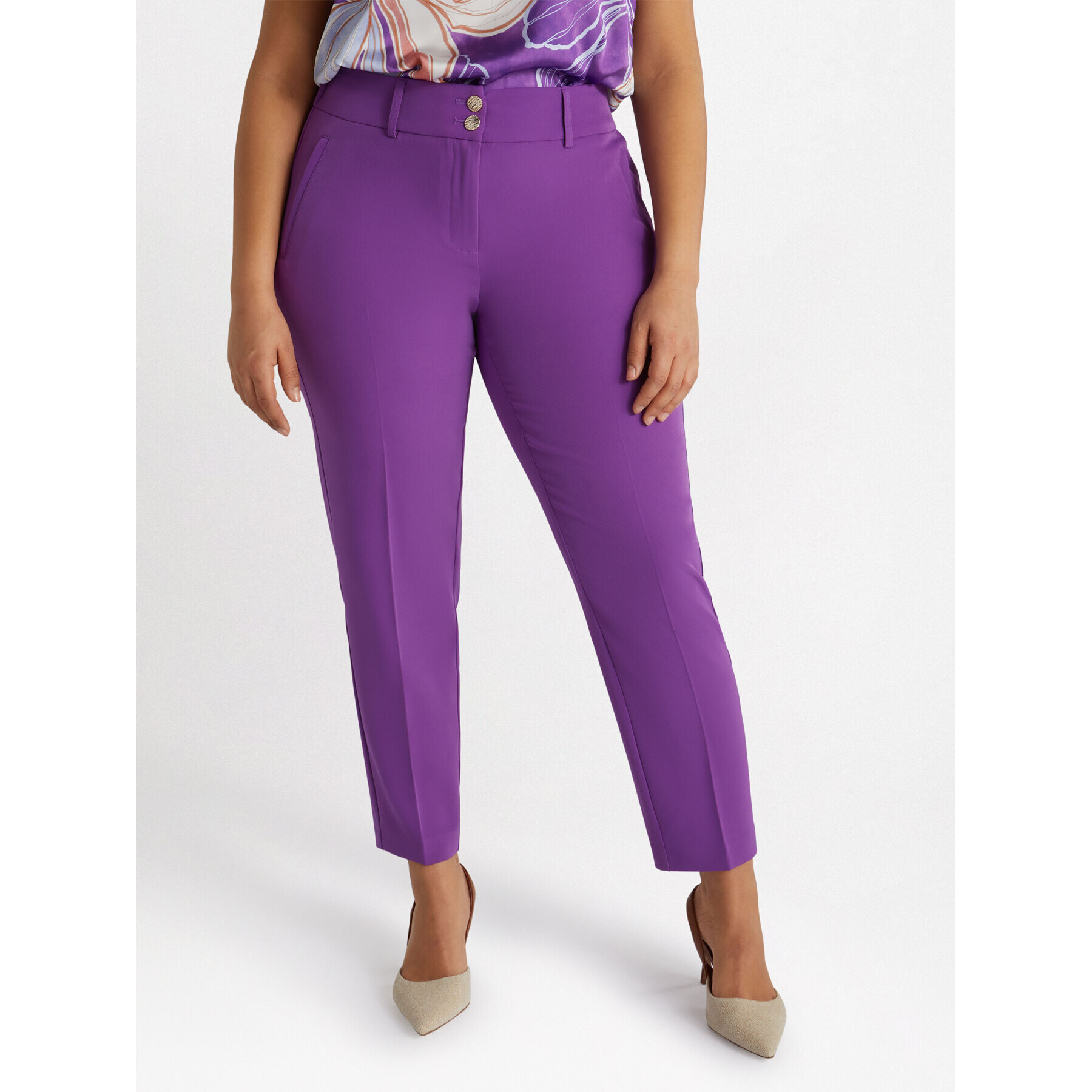 Fiorella Rubino - Pantalón recto elegante - Violeta
