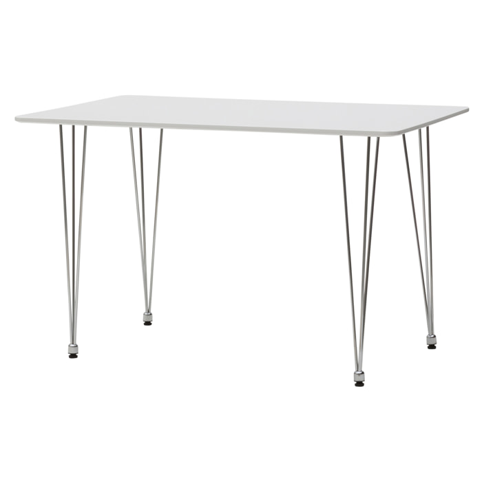 Tavolo BEL AIR rettangolare laccato bianco 120x80 cm