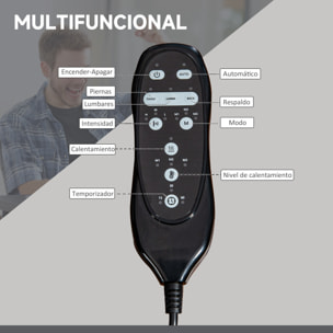 Silla de Oficina con 6 Puntos de Masaje, Silla de Escritorio Giratoria con Respaldo Reclinable 135Âº, Función de Calefacción, Reposapiés Retráctil, Altura Ajustable y Control Remoto, Gris