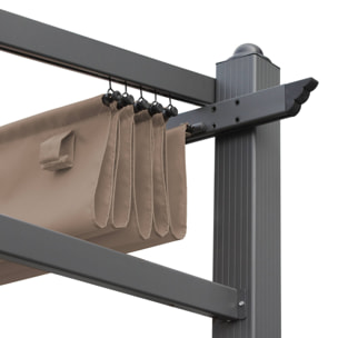 Toile de toit taupe pour tonnelle 3x4m Murum - toile de rechange pergola. toile de remplacement