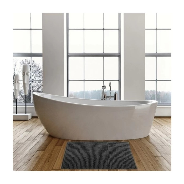 Tapis de bain Microfibre CHENILLE Gris MSV