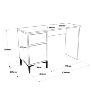 Escritorio Estudio Yurupa Aristo 1 Cajón