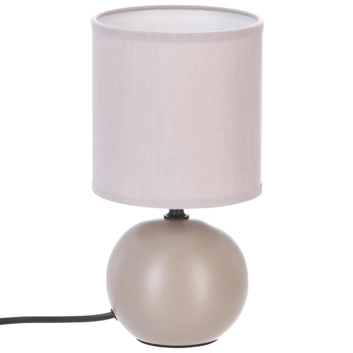 Lampe céramique "Timéo" gris taupe mat H25cm