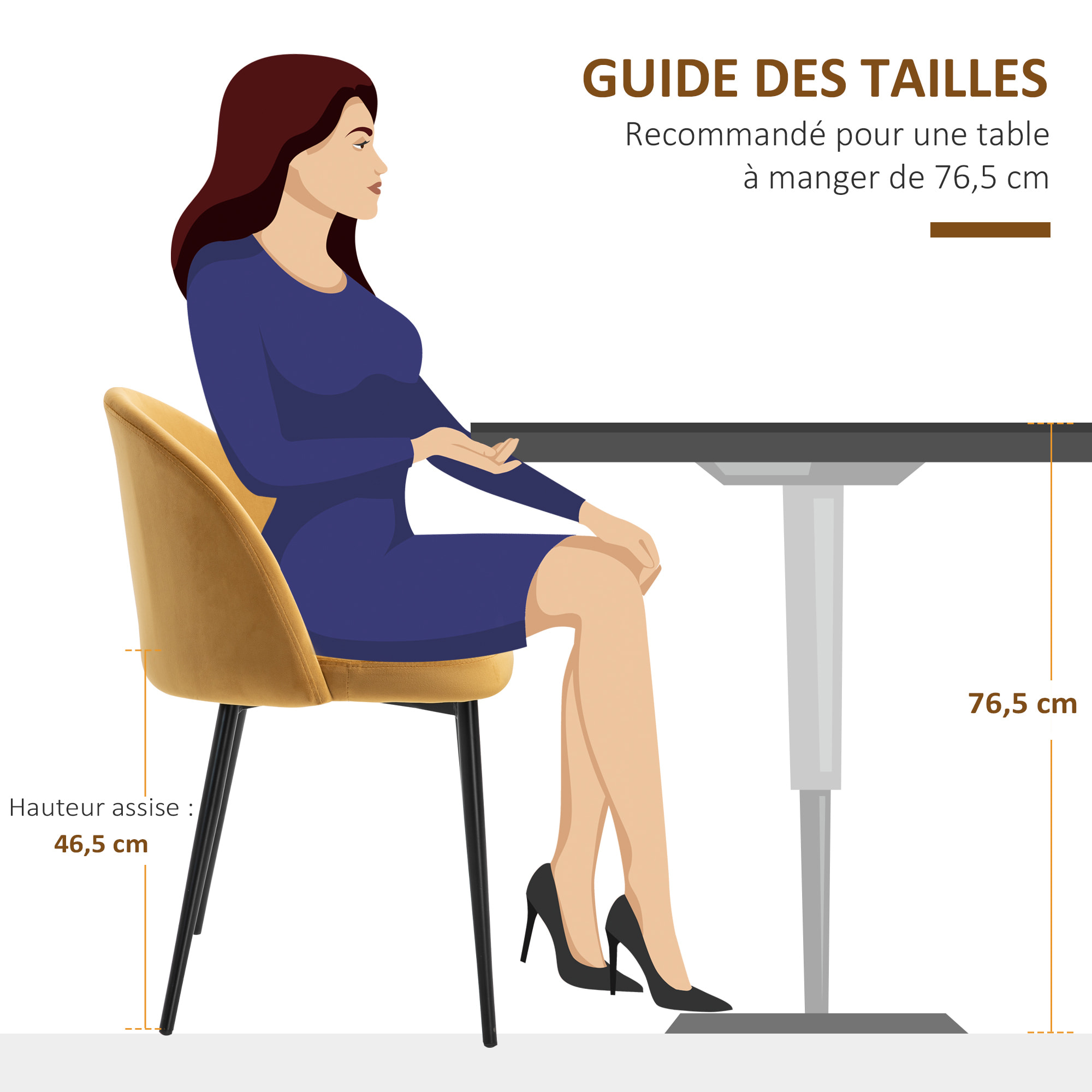 Lot de 4 chaises – Style scandinave – Assise confortable en velours