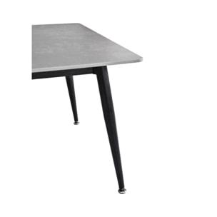 Table basse 140 x 70 cm plateau céramique effet marbre - STONE 2