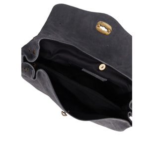 Borsa a mano da donna Made in Italy - Modello Zelia Elite - Pelle scamosciata - 37.0 x 22.0 x 15.0 cm