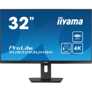 Ecran PC 4K IIYAMA PROLITE XUB3293UHSN-B5 32'' Plat IPS