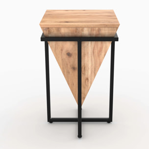 Petite sellette en bois d'acacia et métal - Shanghai