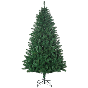 árbol de Navidad con 1492 Ramas de PVC Metal PE 180cm Verde
