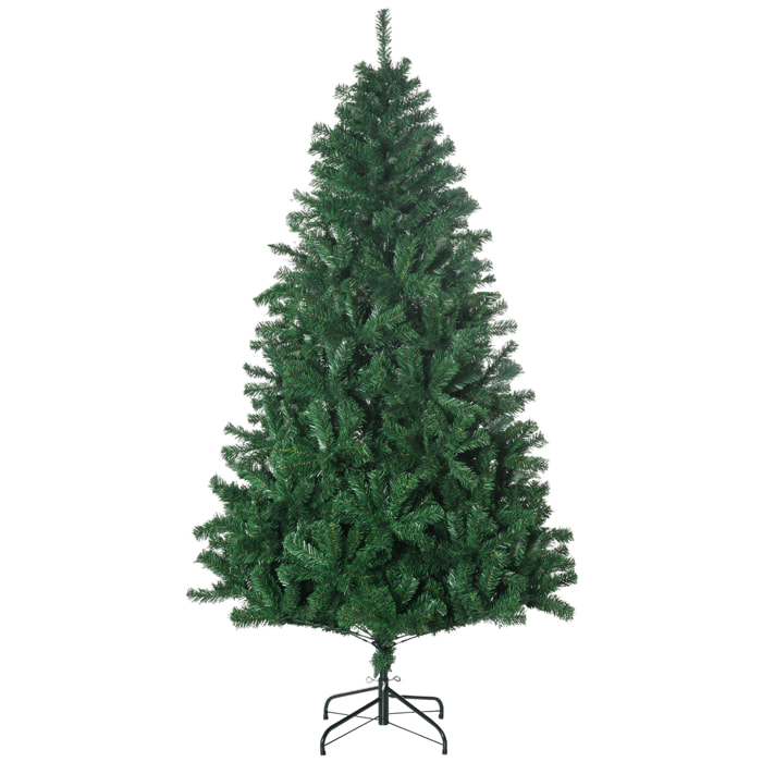 árbol de Navidad con 1492 Ramas de PVC Metal PE 180cm Verde