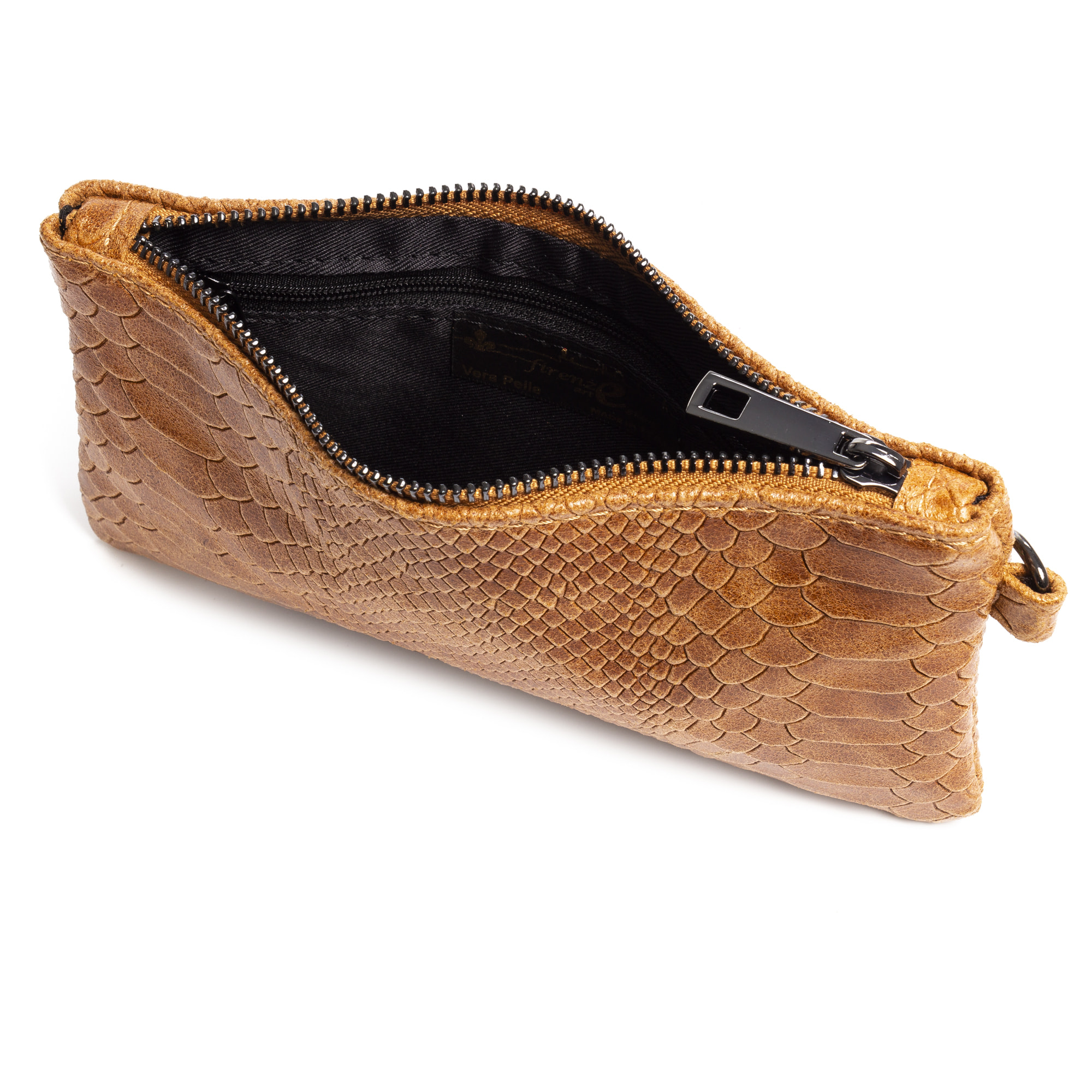 Fiorella Borsa a mano Donna.Pelle autentica Camoscio Serpente Inciso