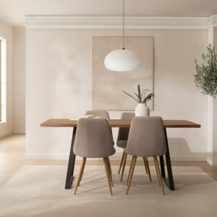 Table à manger Atlas -bois massif d'araucaria-couleur lixa 180 x 75 x 90 cm