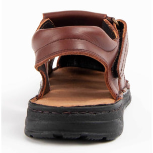 Sandalia De Piel - Marron