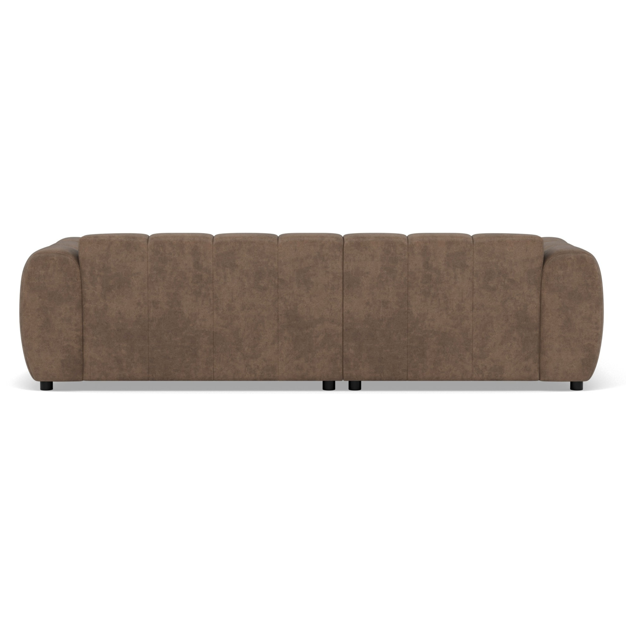 Curtis - canapé d'angle gauche 4 places en simili - Taupe