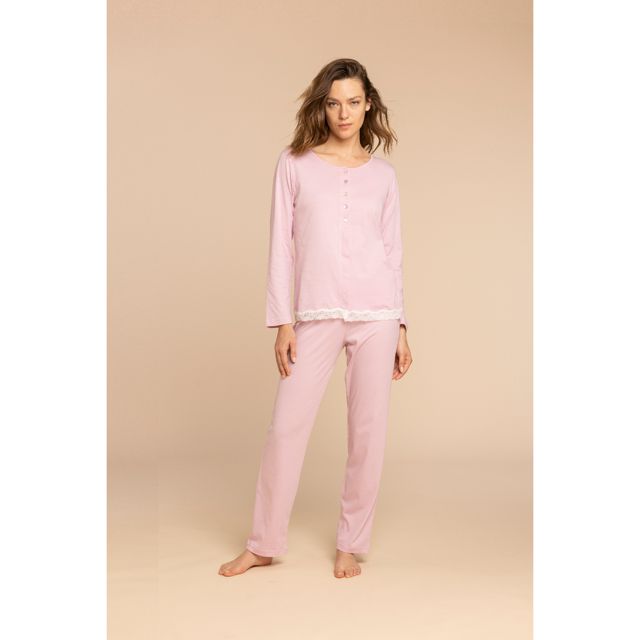 Pigiama donna lungo cotone neutral Noidinotte