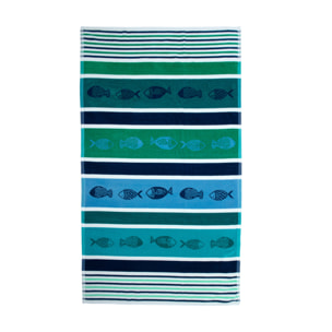 Telo Mare Spugna Jacquard Spiaggia Disegno Marsa Alam