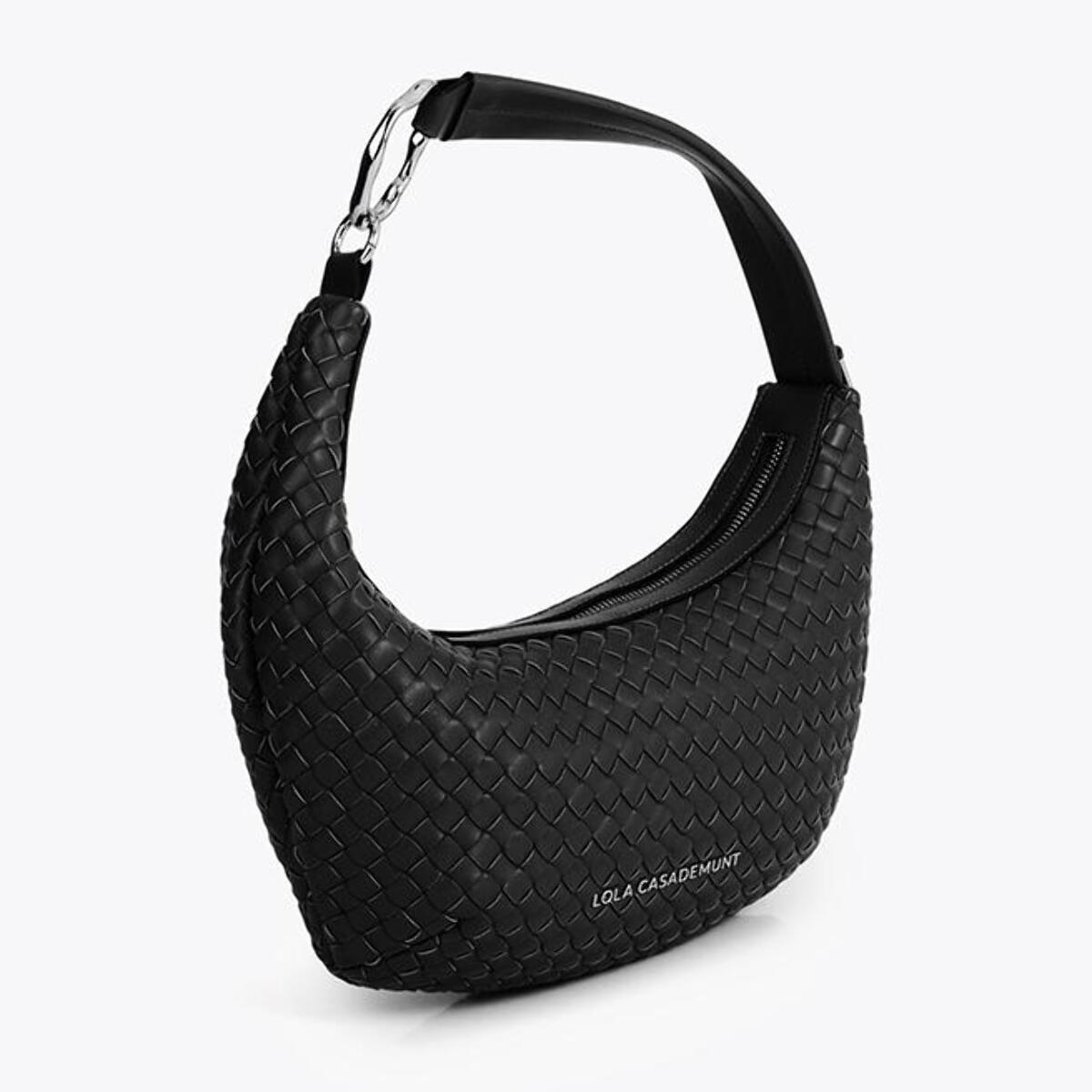 Borsa intrecciata a mezzaluna