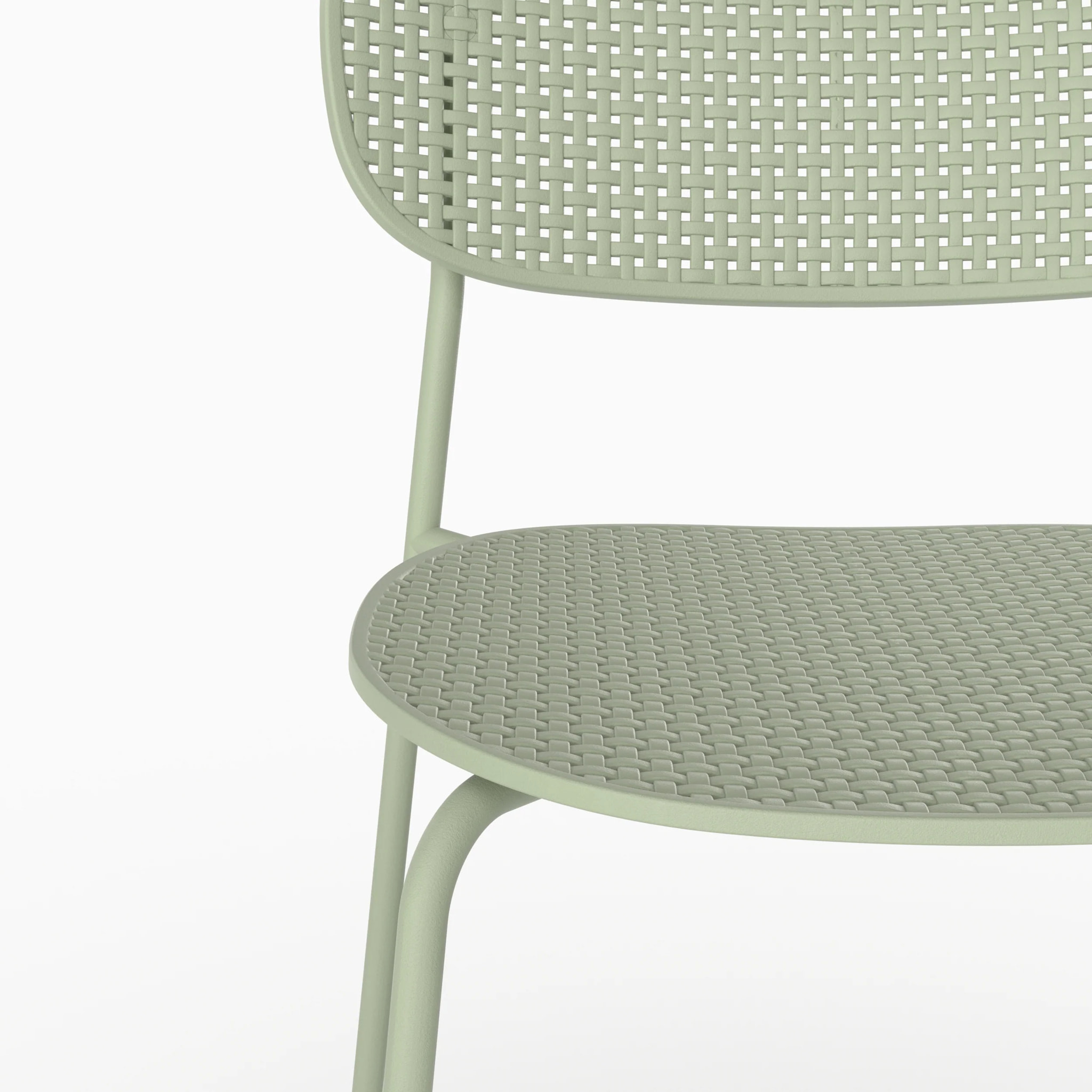 Lot de 2 chaises de jardin empilables Géa en plastique vert pastel - Géa